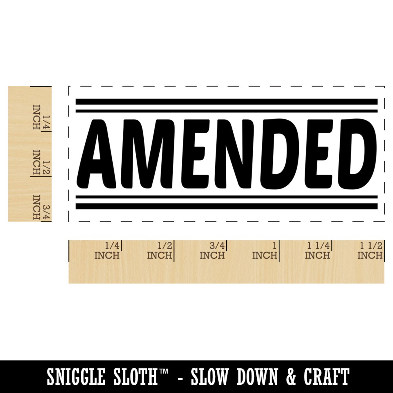 Amended Double Lines Self-Inking Rubber Stamp Ink Stamper for Business Office